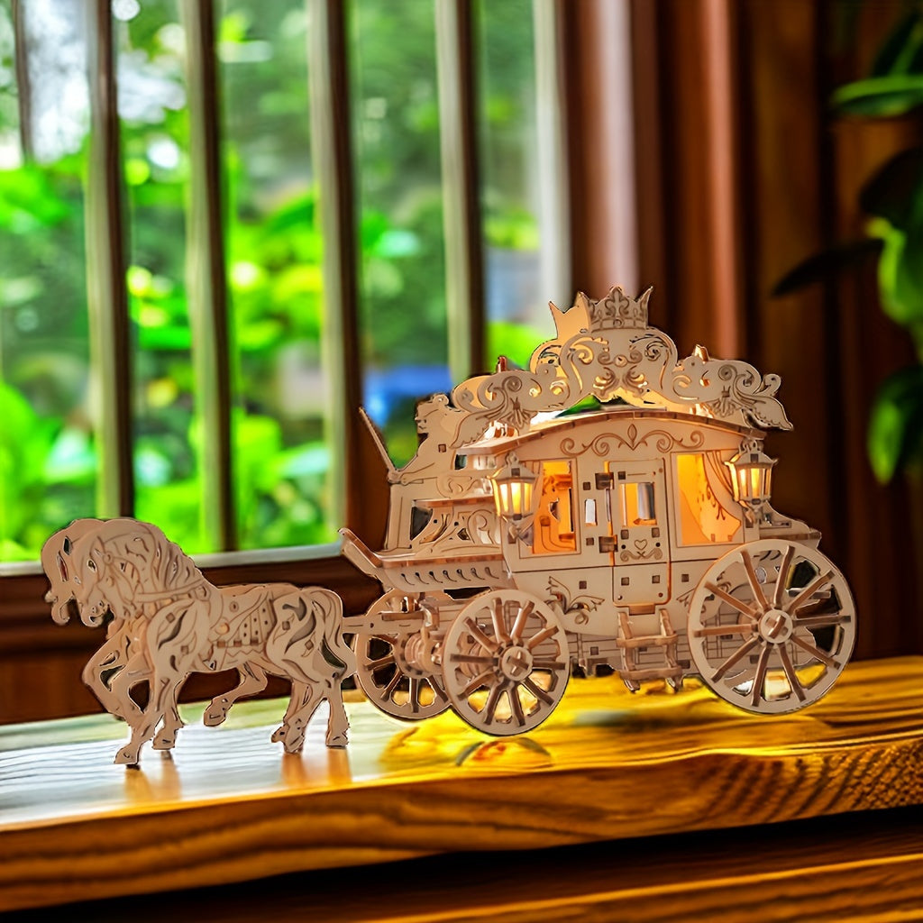 241pcs Masterpiece 3D Wooden Carriage Puzzle