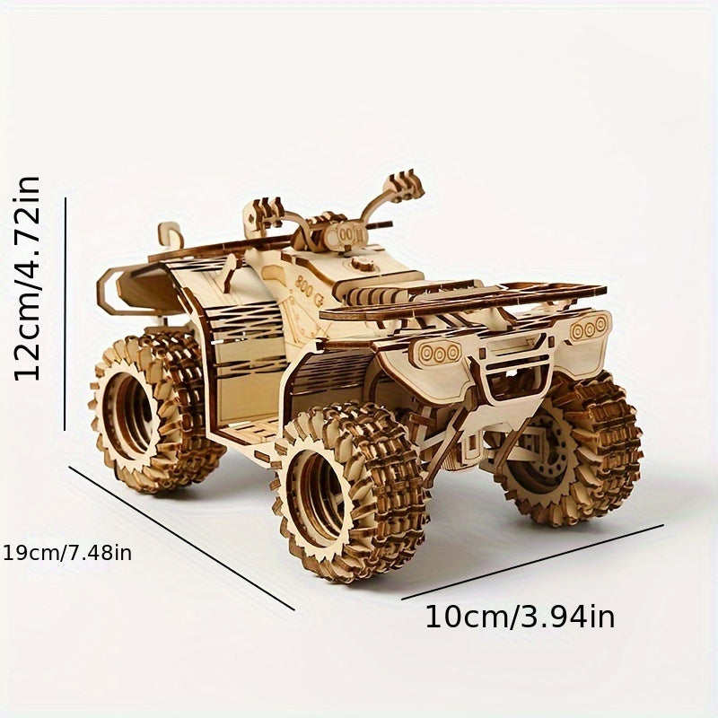 Wooden Puzzle For Adults, Beach Motorcycle Car 3D Wooden Puzzle, Model Car Kits For Adults Ages 14+, Educational Brain Teaser, Gifts For Adults.