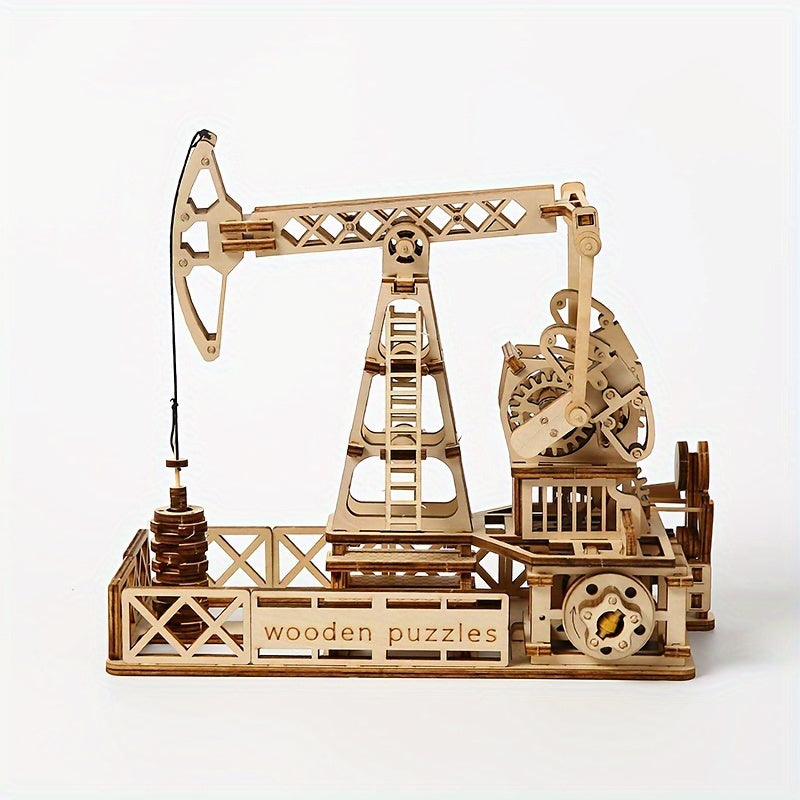 Well Sinking-3D Wooden Puzzles For Adults-DIY Wood Model Kits For Adults-Toy Gifts For Ages 14 And Up.