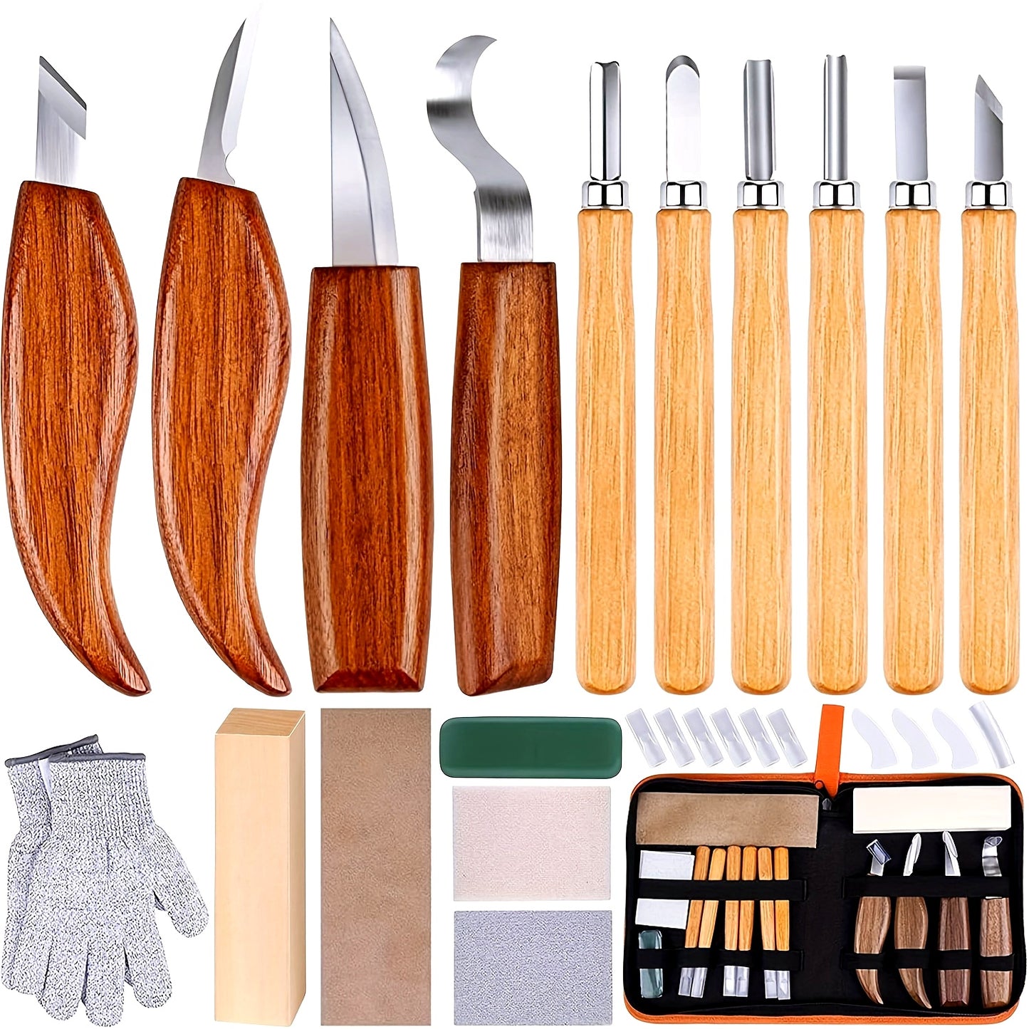 26-in-1 Wood Carving Kit With Detail Wood Carving Knife