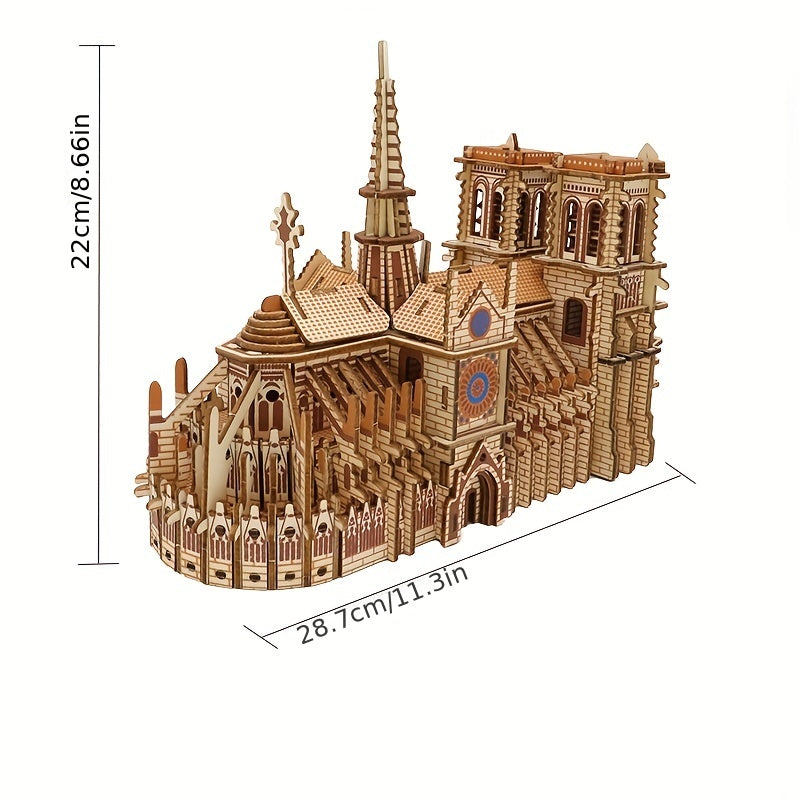 239pcs Paris Notre Dame 3D Wooden Model