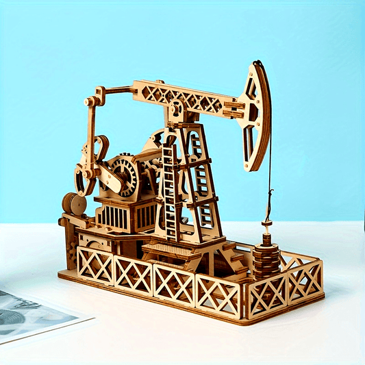 3D Oil Derrick Wooden Model Kit