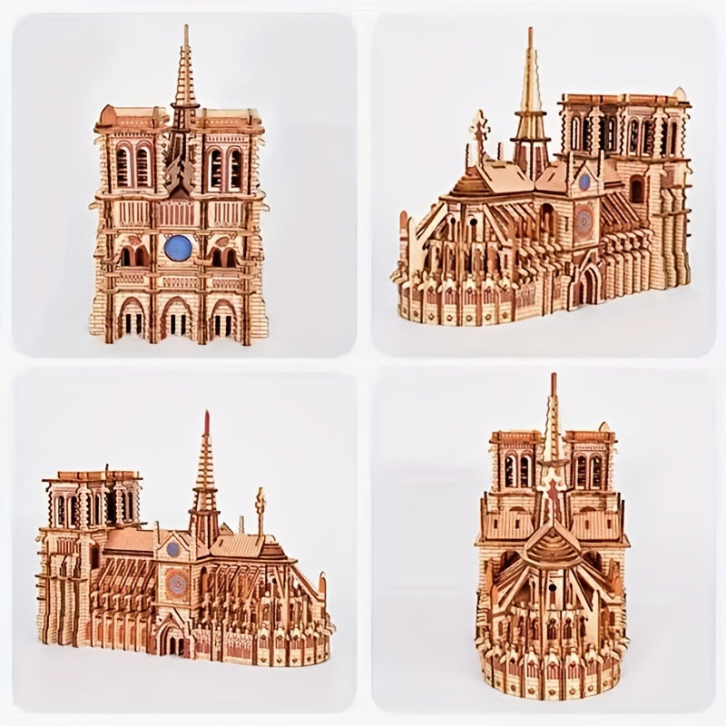 239pcs Paris Notre Dame 3D Wooden Model