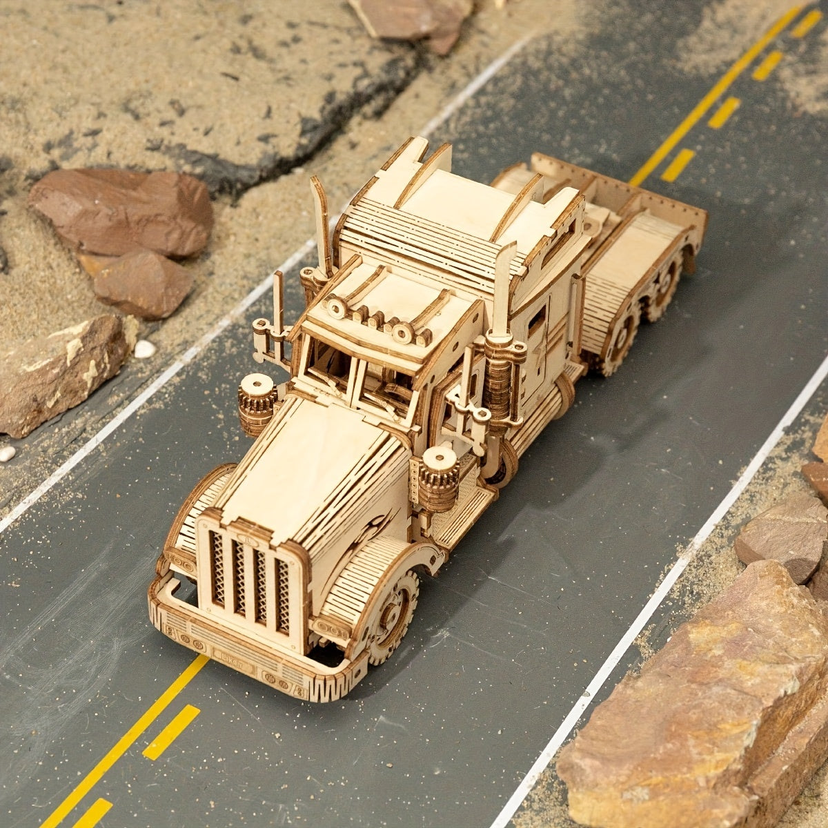 Build Your Own Heavy Truck 3D Wooden Puzzle Model Kit - A Fun And Educational DIY Gift Christmas Halloween Gift