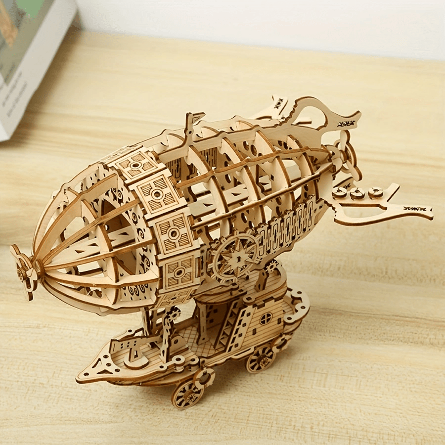 3D Wooden Puzzle Airship Model kits for Adults