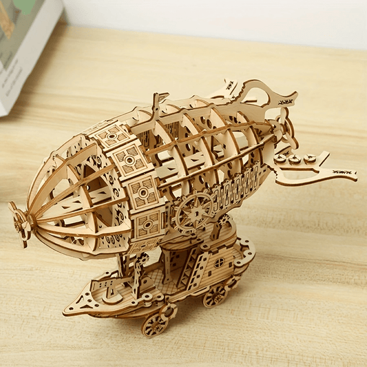 3D Wooden Puzzle Airship Model kits for Adults