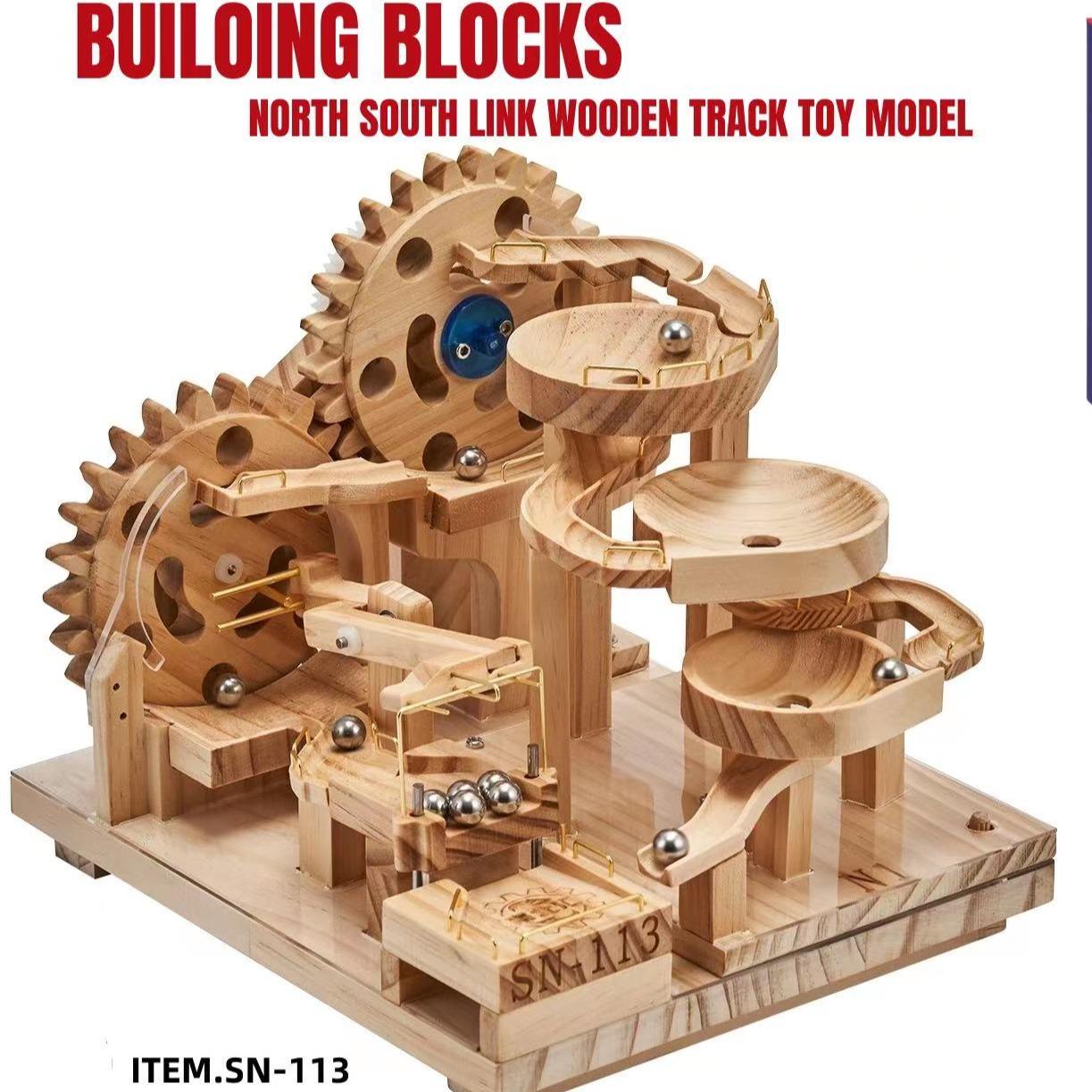 Wooden track toy model